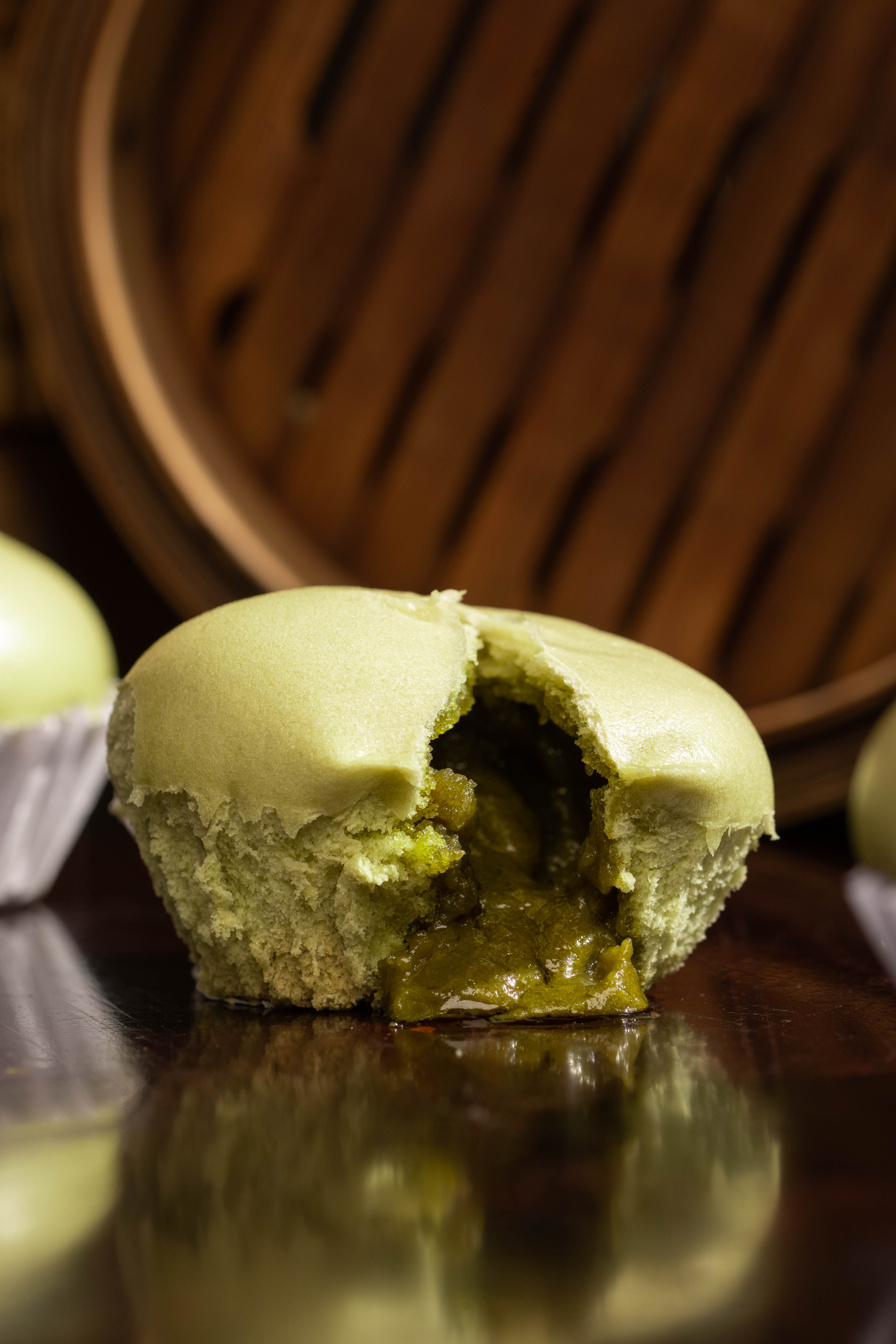 Matcha Salted Egg Bun